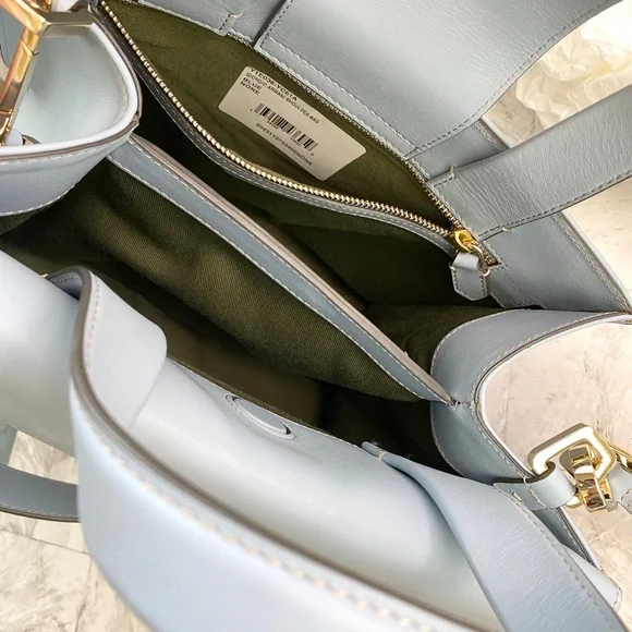 NWOT Emporio Armani Square Leather Satchel - Picture 5 of 11